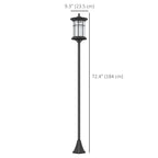 72" LED Outdoor Street Light, Waterproof IP44 for Patio, Garden, Backyard, Cool White