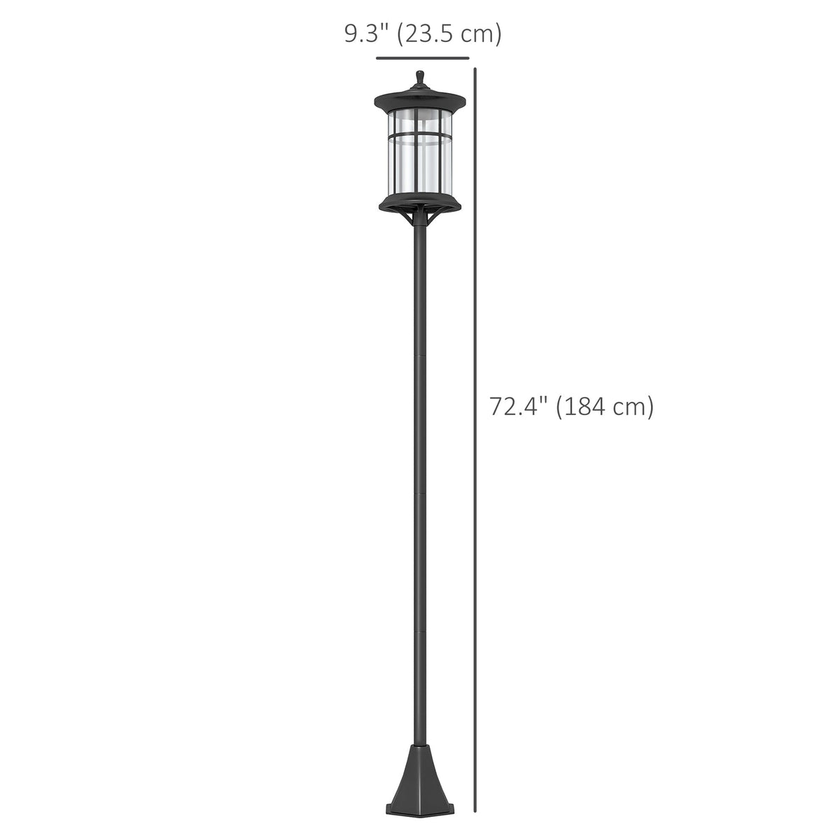 72" LED Outdoor Street Light, Waterproof IP44 for Patio, Garden, Backyard, Cool White