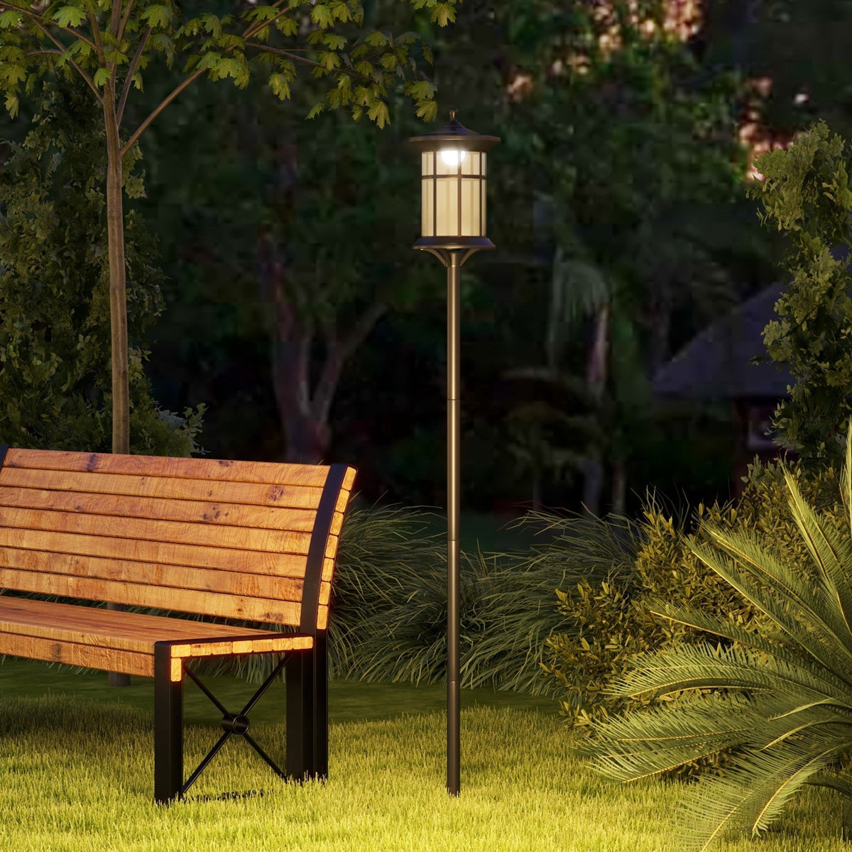 72" LED Outdoor Street Light, Waterproof IP44 for Patio, Garden, Backyard, Cool White