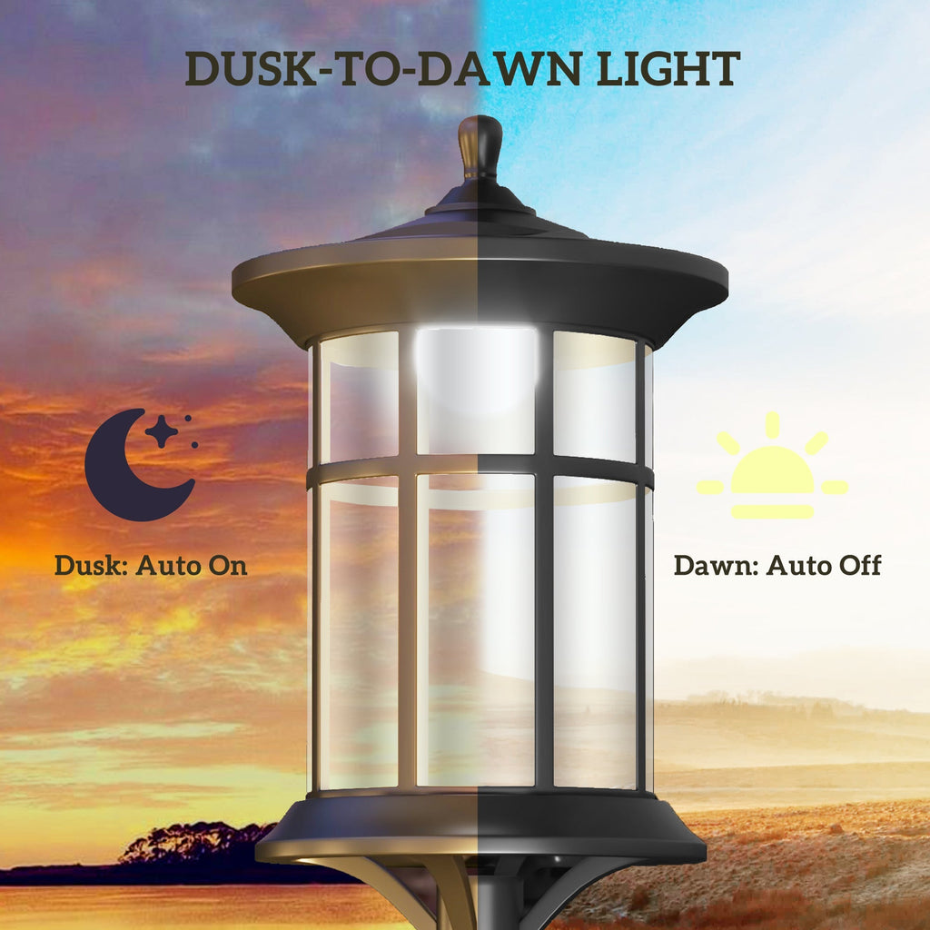 72" LED Outdoor Street Light, Waterproof IP44 for Patio, Garden, Backyard, Cool White