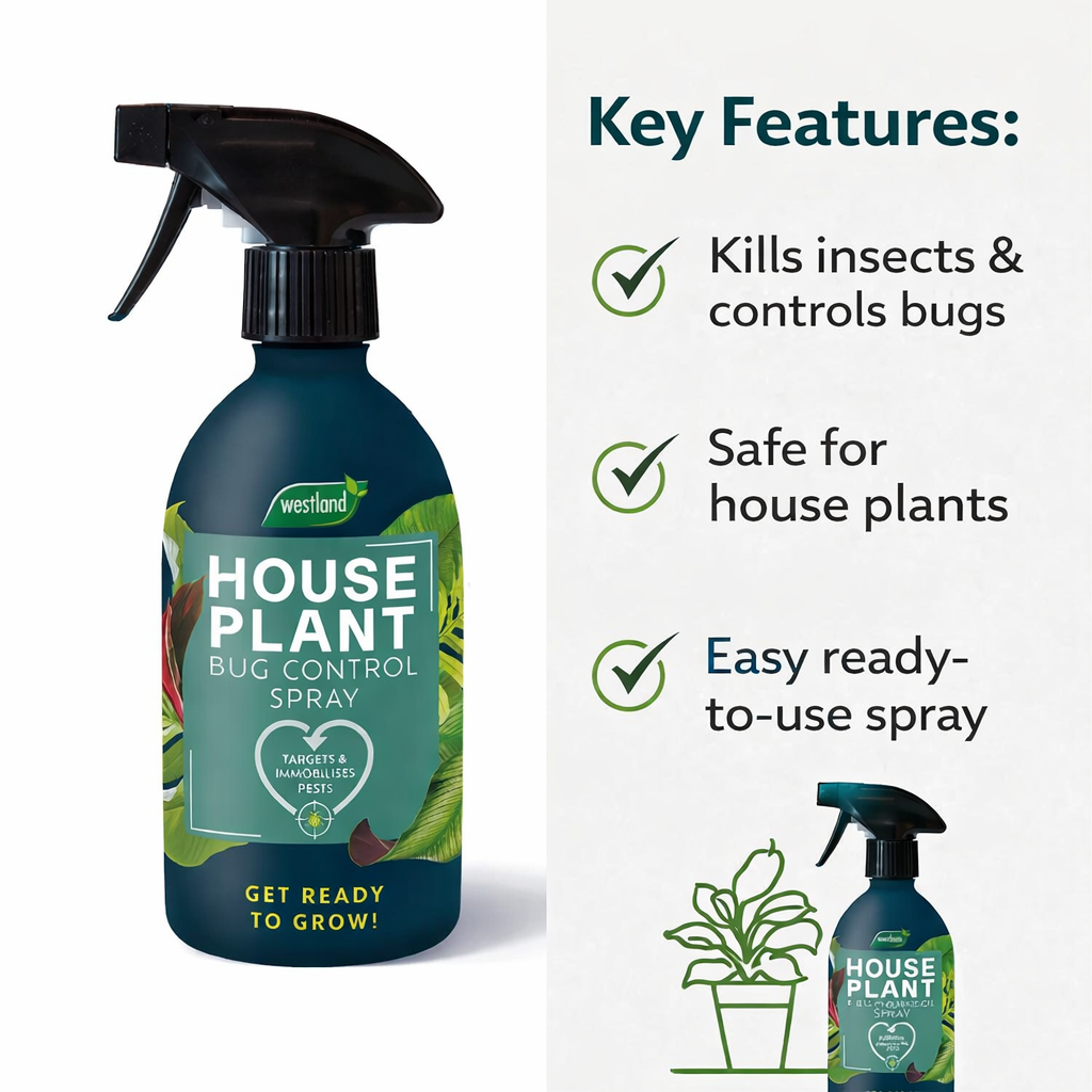 Westland Houseplant Bug Spray 500ml Pest Control & Mildew Protection