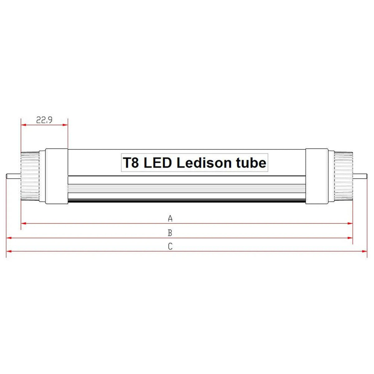 T8 LED Tube 150cm 30W 3600lm Fluorescent Replacement | Ledison