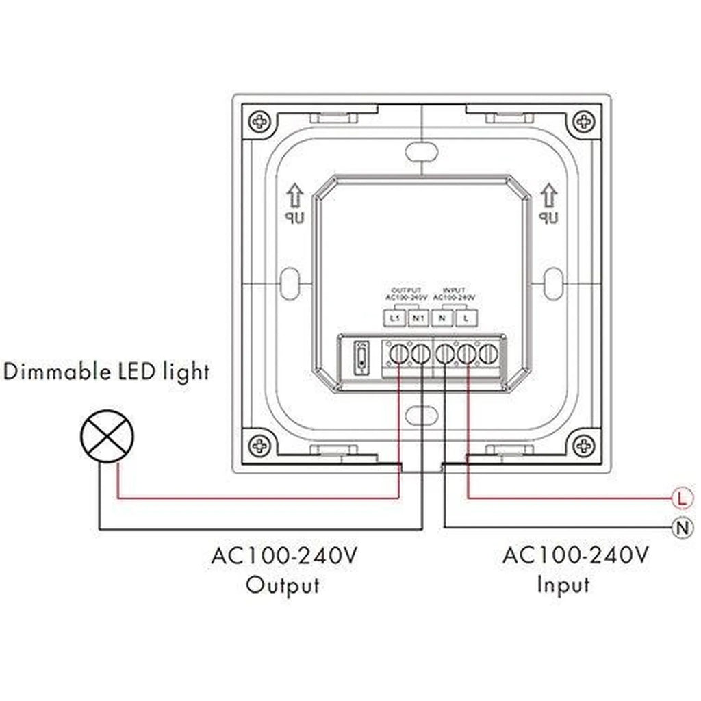 LED Touch Dimmer Switch AC Triac 100-240V | Ledison S1-T