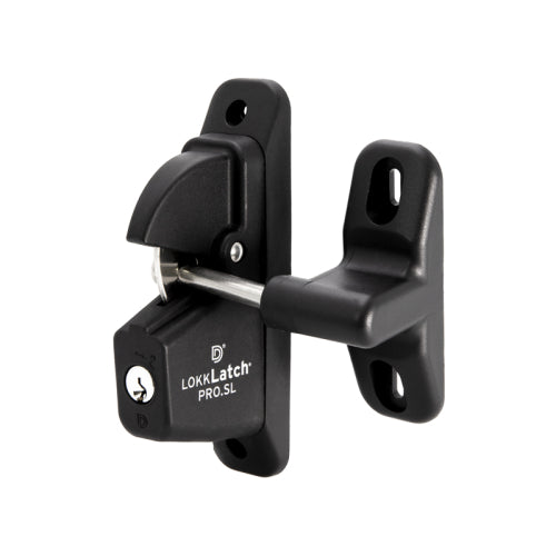 FHC Lokk-Latch Self Closing Security Latch - Black - LLP1SBL