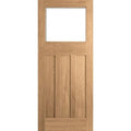 DX 30's Style Oak Unfinished 1 Unglazed Light Panel Internal Door - All Sizes