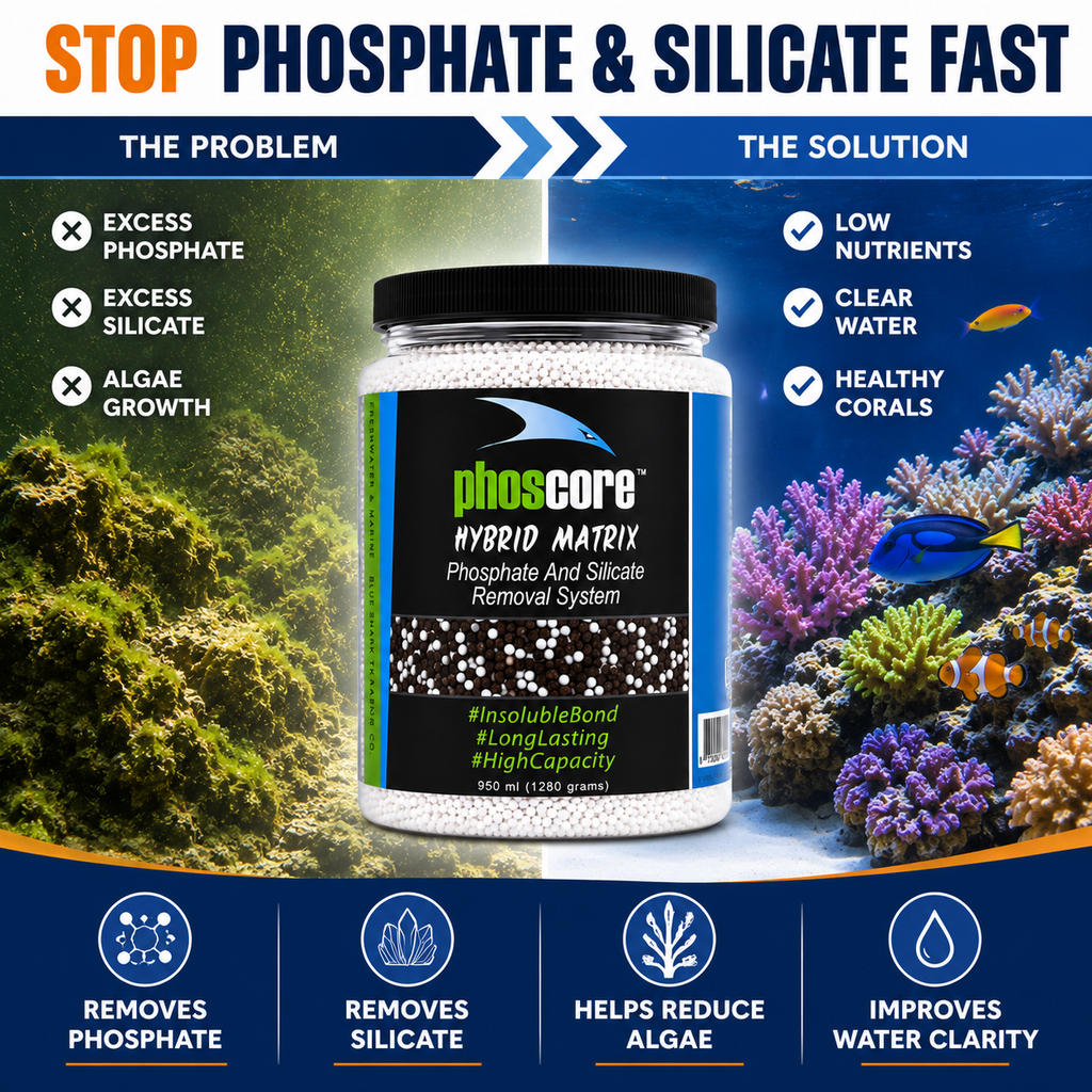 BlueShark PhosCore Phosphate & Silicate Remover Media for Aquariums 640g/1280g
