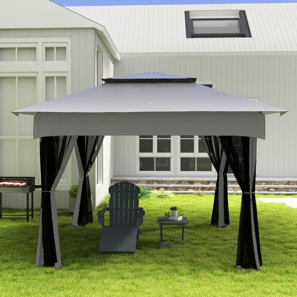 Rotisserie Grill with 3-Level Grates & Wind Deflector, Black
