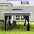 Rotisserie Grill with 3-Level Grates & Wind Deflector, Black