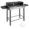 Rotisserie Grill with 3-Level Grates & Wind Deflector, Black