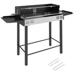Rotisserie Grill with 3-Level Grates & Wind Deflector, Black