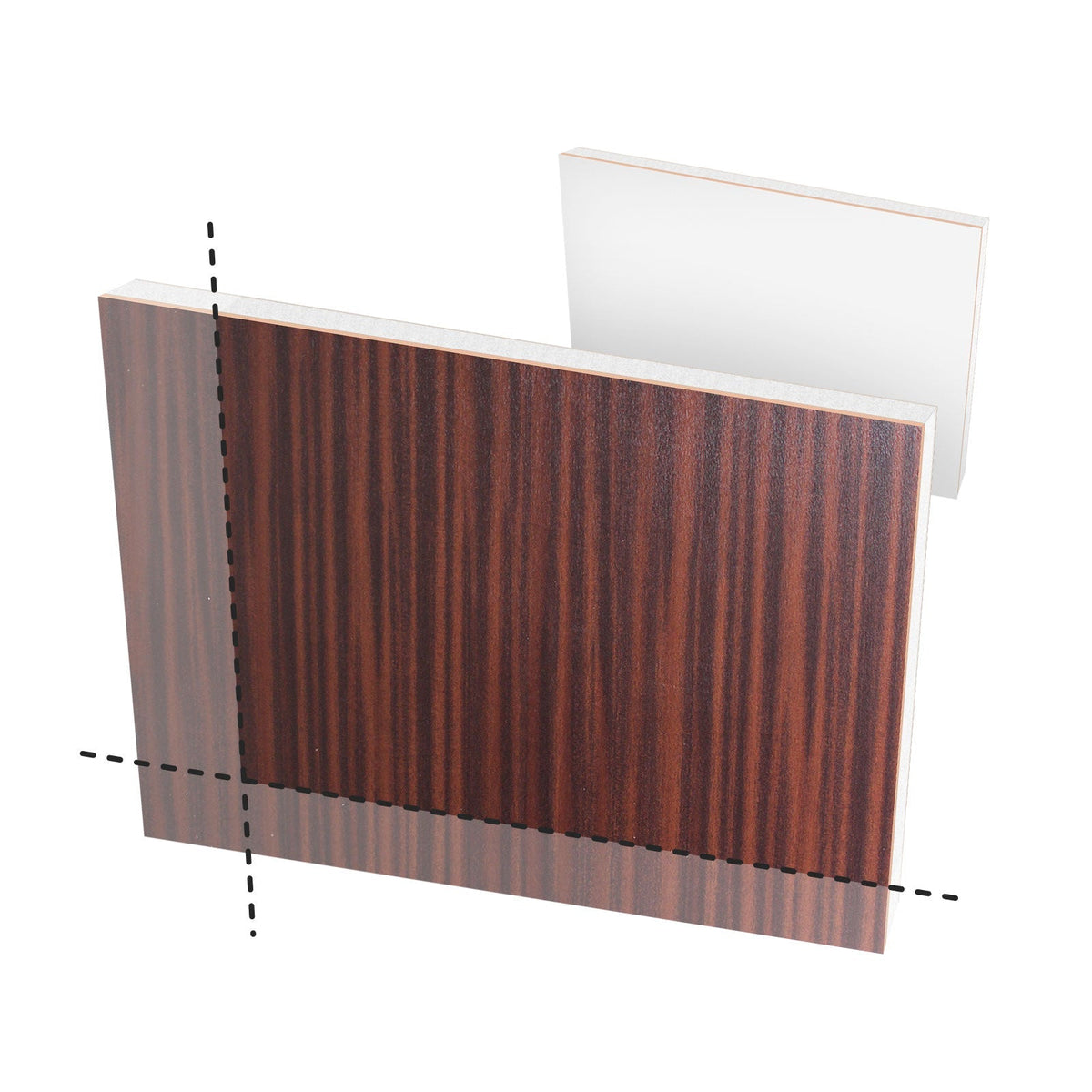 Mahogany/White Door Panel Cut-to-Size