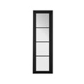 Soho W8 Black Primed 4 Glazed Clear Demi Panel 1981mm x 579mm
