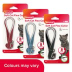 Beaphar Velvet Cat Flea Collar 3-Pack - Natural, Adjustable