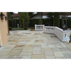 Traditional Mint Fossil Sandstone Paving Pack (19.50m2 - 66 Slabs / Mixed Pack)