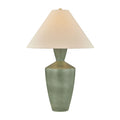 Mitzi Hartley 29 in. Table Lamp, Aged Brass with Ceramic Amphora & Wheat Linen Shade
