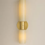 Mitzi Violetta 18 in. Wall Sconce, Aged Brass with Cream Opal Glass