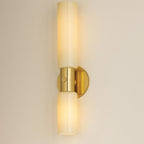 Mitzi Violetta 18 in. Wall Sconce, Aged Brass with Cream Opal Glass