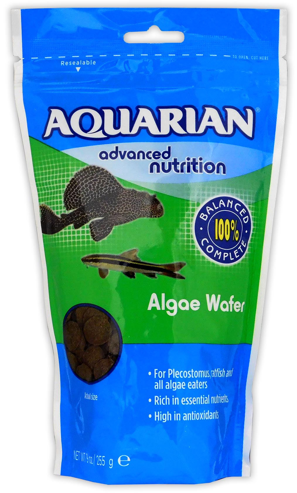 Aquarian Sinking Pellets 284g & Algae Wafers 255g