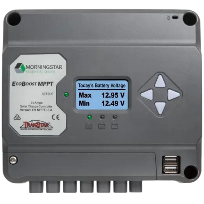 Morningstar EcoBoost MPPT 30amp Solar Charge Controller w/Meter