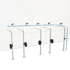 Galvanized Wall-Mounted Expandable 9' Height Pull-Up Rig with Monkey Bar Option