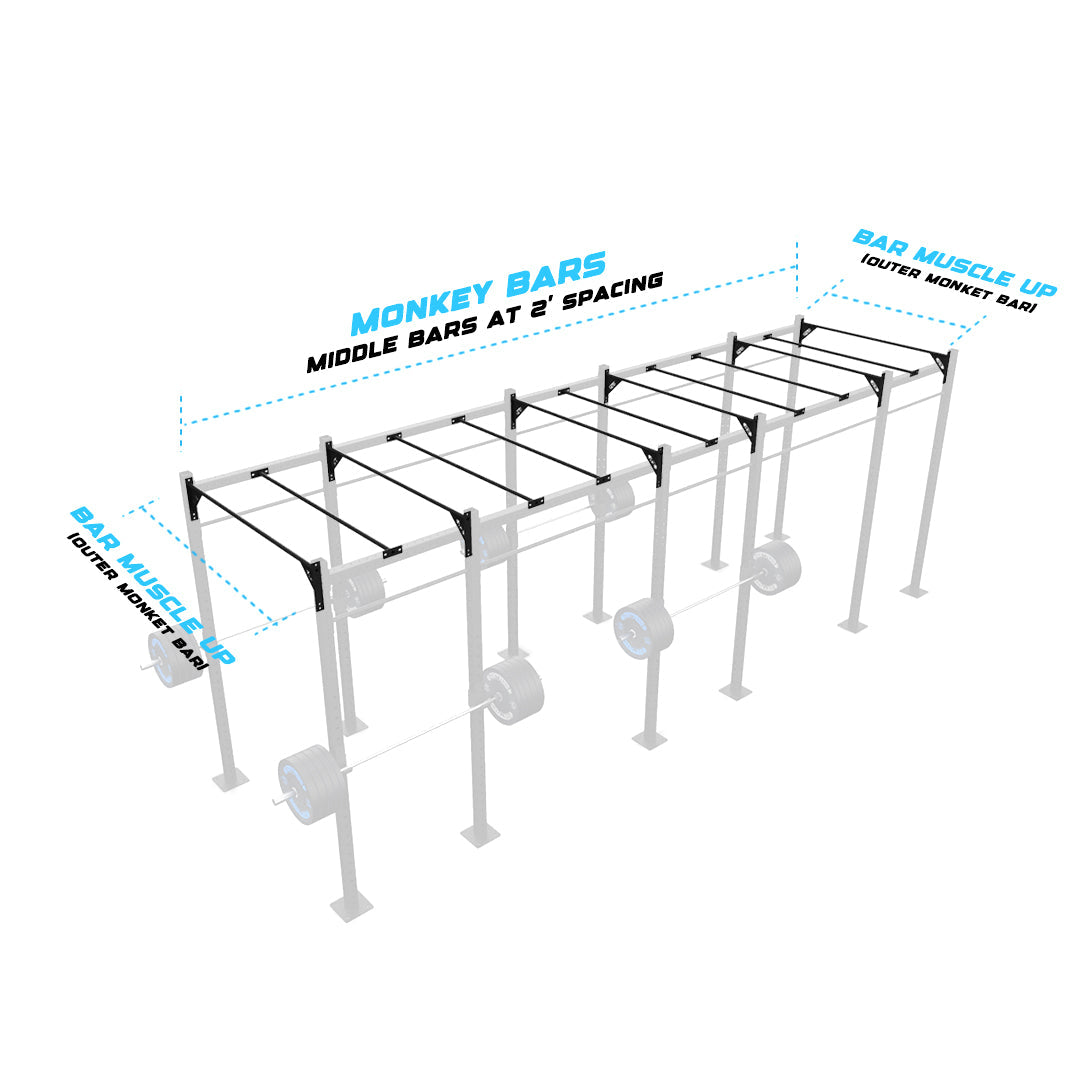 24' Freestanding Builder® Rig: Intermediate 1 w/ 2' Monkey Bar Spacing