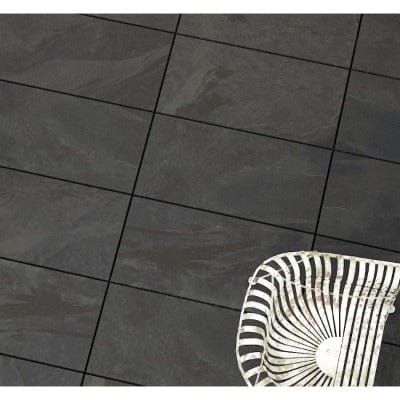 Lake Mustang Black Vitrified Porcelain Paving Pack - All Sizes