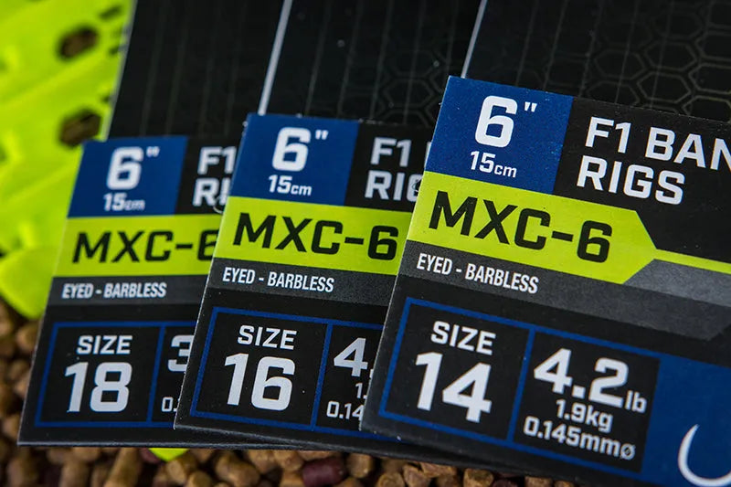 Matrix F1 Band rigs 6" MXC-6 Hooks to nylon