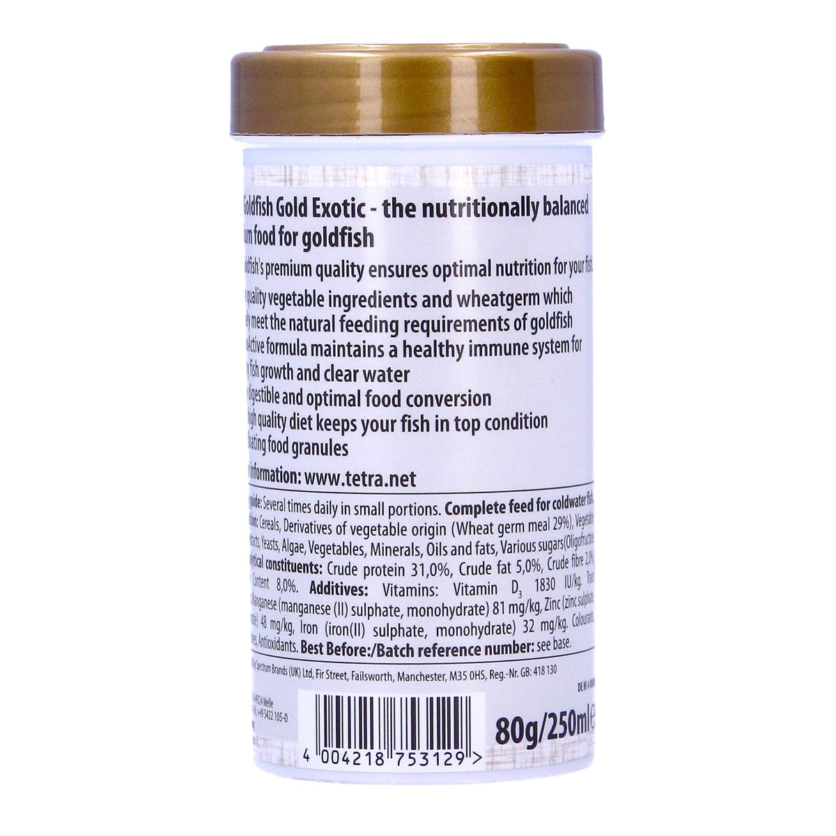 Tetra Goldfish Food Exotic 80g - Clear Water Formula
