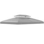 13.1' x 9.8' 2-Tier Gazebo Replacement Canopy (Top Only), Light Grey
