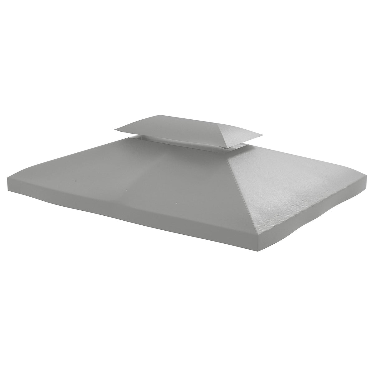 13.1' x 9.8' 2-Tier Gazebo Replacement Canopy (Top Only), Light Grey