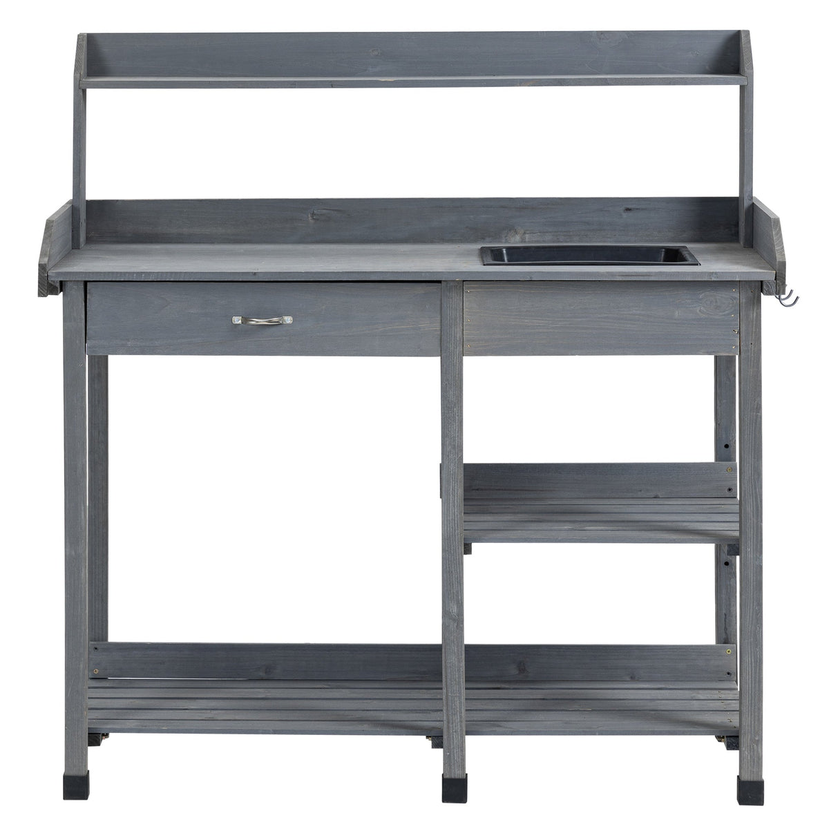 Deluxe Outdoor Potting Table with Sink & Storage Solutions for Patio, Courtyards, Balcony