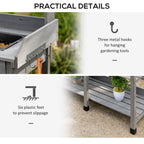 Deluxe Outdoor Potting Table with Sink & Storage Solutions for Patio, Courtyards, Balcony