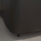 L-Shaped 420D Oxford Fabric Rattan Corner Sofa Cover with PU Coating, Black, 250x250x79cm