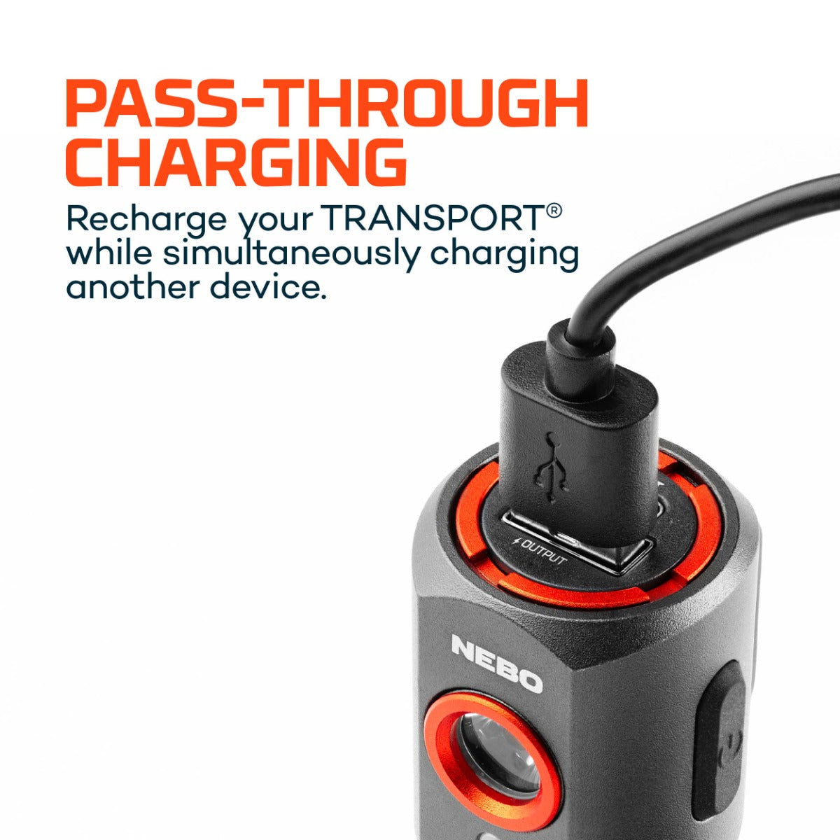 Nebo Transport 400 1-IN-1 Car Charger & Flashlight