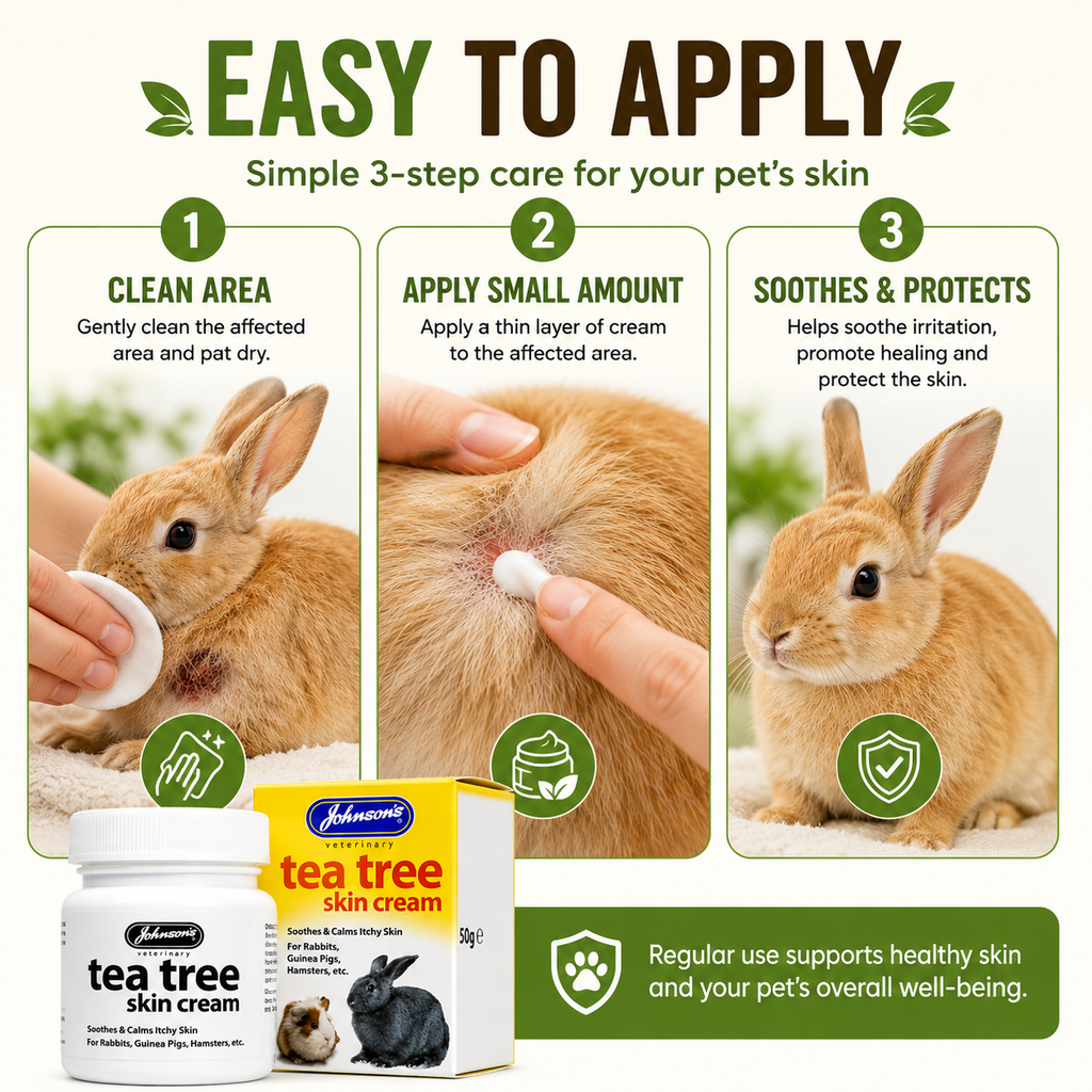 Johnsons Tea Tree Skin Cream Small Animal Rabbit Guinea Pig