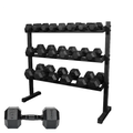 5-25kg Black Hex Dumbbell Set (10 Pair)
