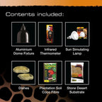 Exo Terra Tortoise Accessory Starter Kit with Heating, UVB, Substrate & Dishes