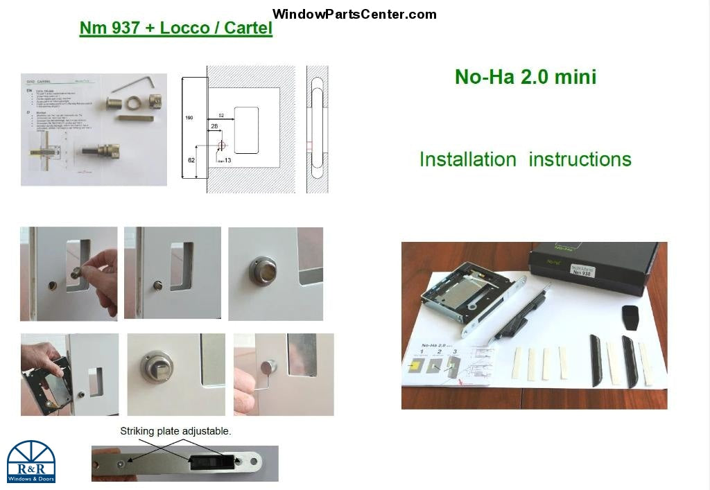 Nm 938 S0/SC Nm 938/S5/SC Nm 937/S0/SC and Nm 937/S5/SC RocYorkNo-Ha 2.0 Mini Invisible Door Handle For Interior Swinging Doors