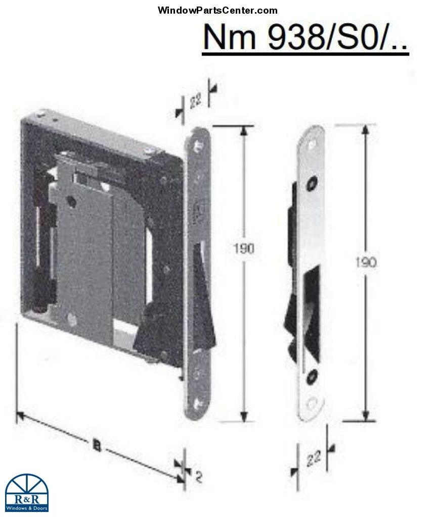 RocYork No-Ha 2.0 Mini Invisible Door Handle For Interior Swinging Doors. part number NM 938/SO/SS and NM938/SO/SC