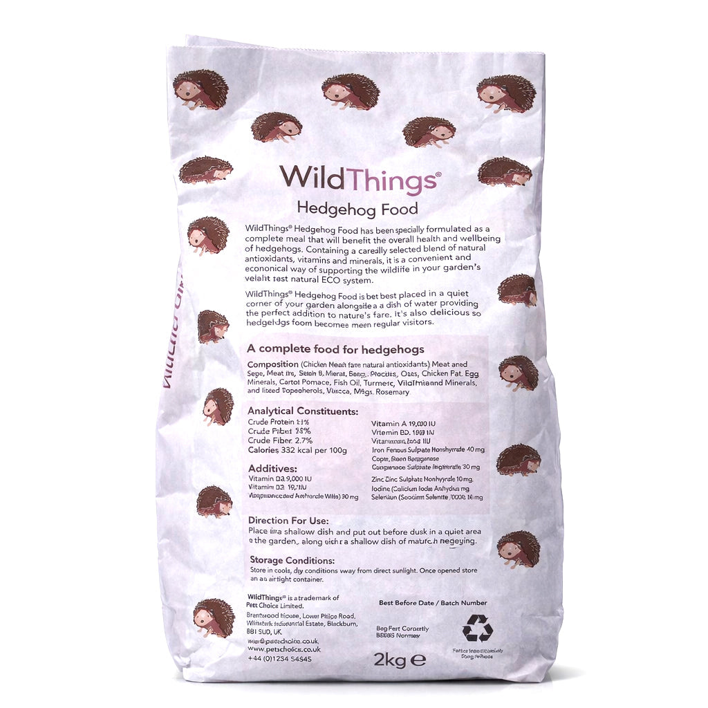 WildThings Hedgehog Flake Food 2kg - Fruit, Insects & Meat