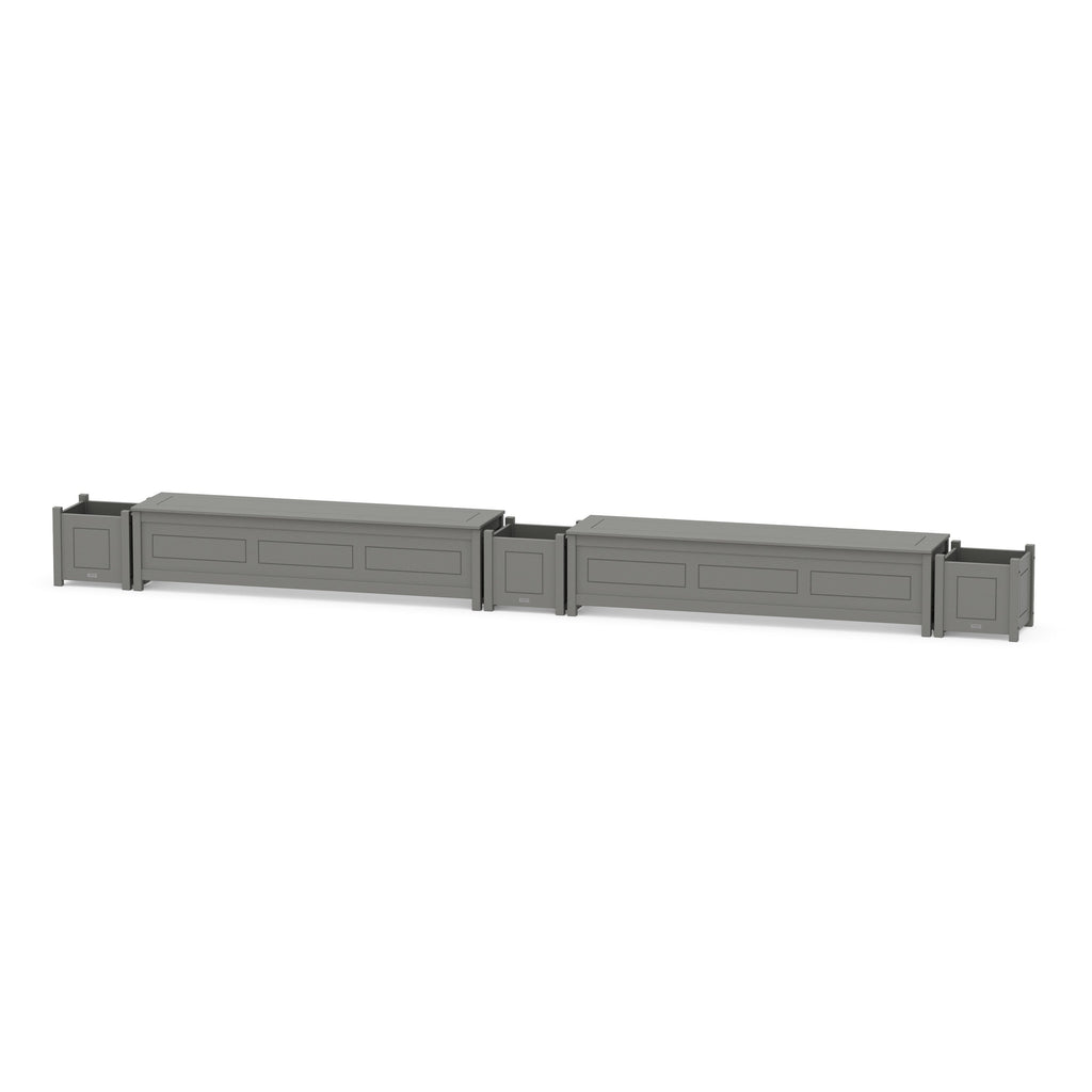 72" Country Living L- Shaped Planter Storage Bench Corner Set