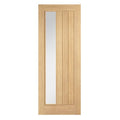 Oak Clear Glazed Offest Un-Finished Internal Door - All Sizes