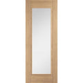 Oak Carini 1 Clear Long Light Panel Un-Finished Internal Door - All Sizes