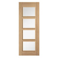 Oak Carini 4 Clear Light Panel Pre-Finished Internal - All Sizes
