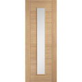 Oak Carini 1 Clear Light Panel Pre-Finished Internal Door - All Sizes