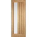 Oak Mexicano 1 Clear Light Panel Offset Pre-Finished Internal Door - All Sizes
