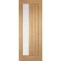 Oak Mexicano 1 Frosted Light Panel Offest Pre-Finished Internal Door - All Sizes