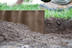 Wavy Plastic Garden Lawn Edging, H=20CM, L=9M, Brown