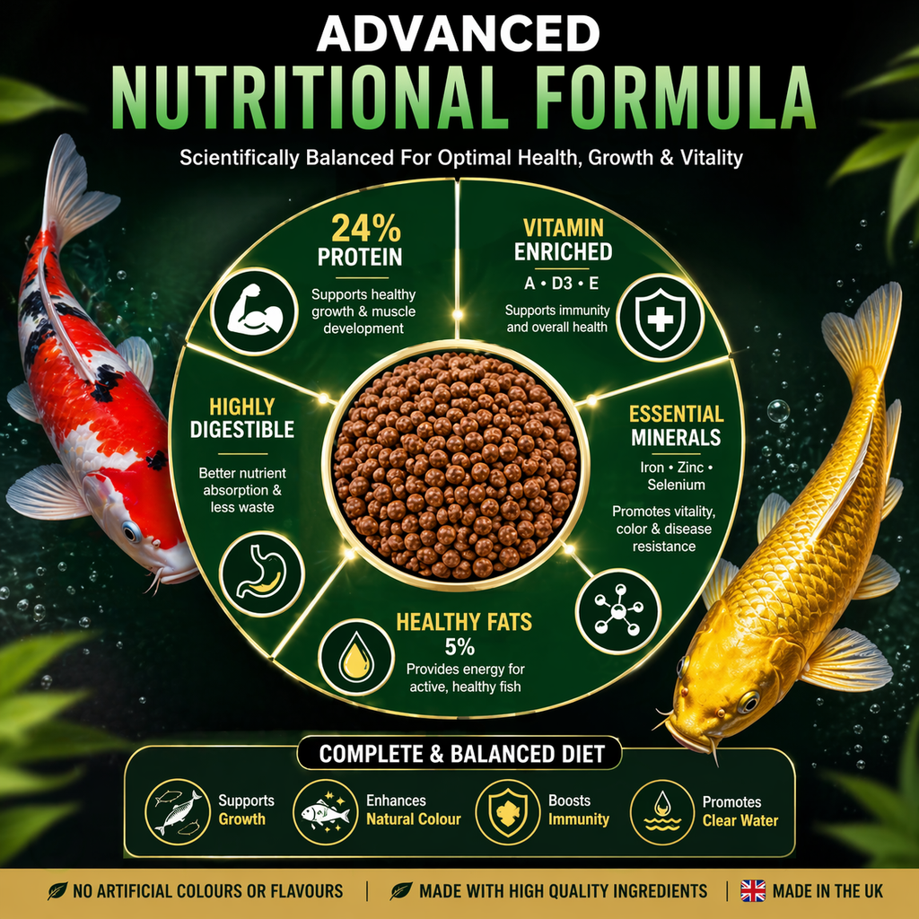 Aquacadabra Floating Premium Fish Food 5mm Pond Pellets