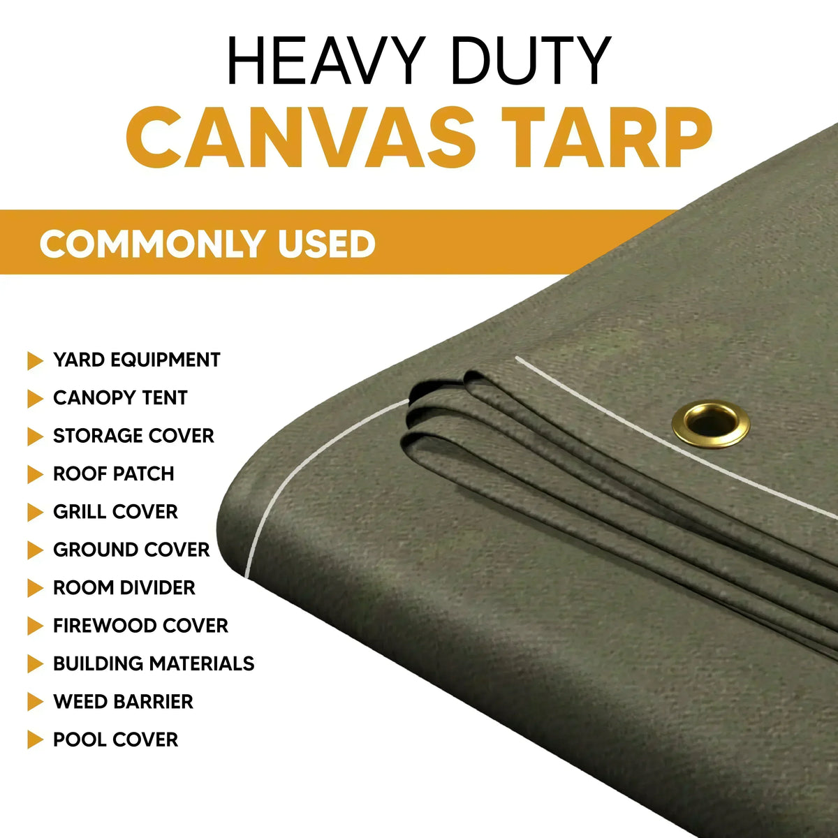 Olive Drab Canvas Tarp 20' x 20'